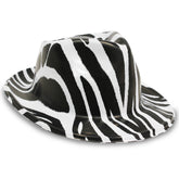 Zebra Print Fedora Hats